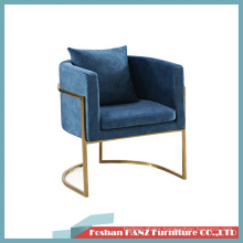 Man-Made Chamois Leather Glod Chrome Leg Single Sofa